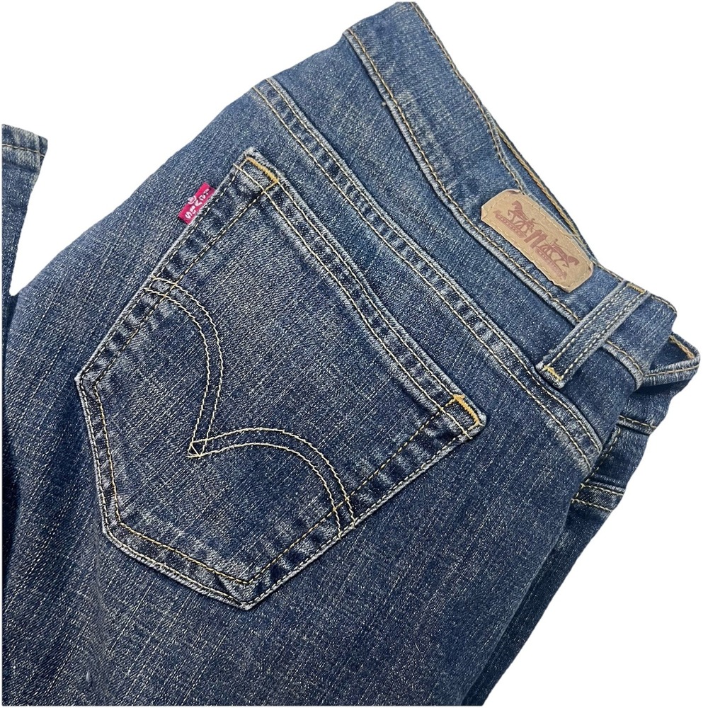 Levi's 529 Jeans Womens 33x30Curvy Bootcut Blue Denim Jeans‎ Medium Wash